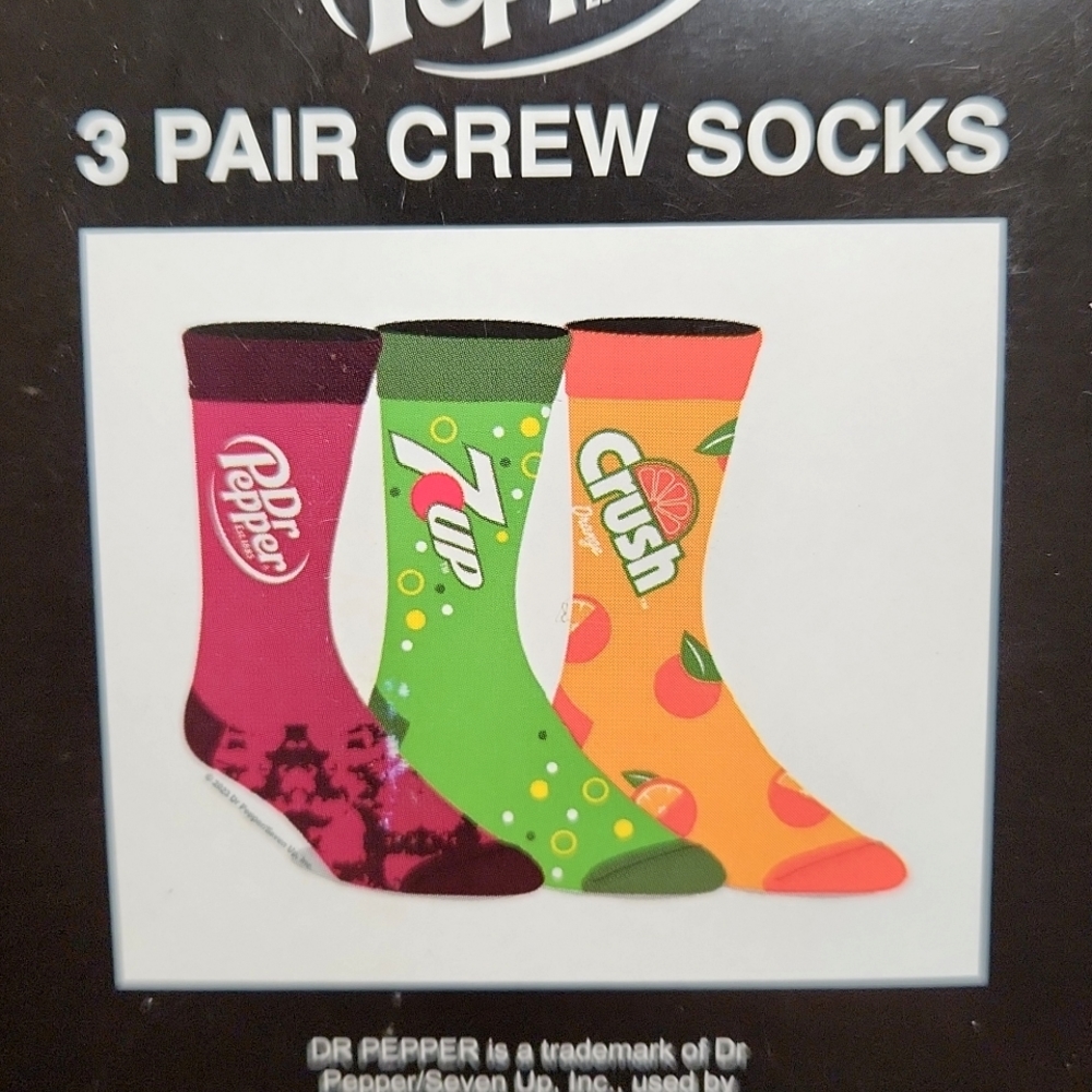 Soda themed socks